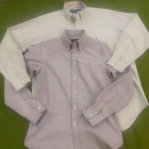 2 RALPH LAUREN Purple Shirts - Custom and Stripe